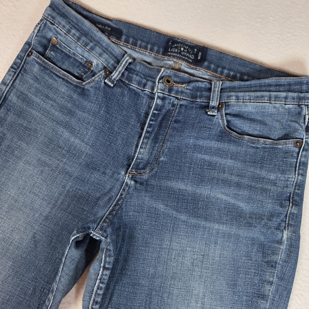 Lucky Brand‎ Jeans Women's Sweet Jean Crop Mid Rise Stretch Blue Denim Sz. 14/32